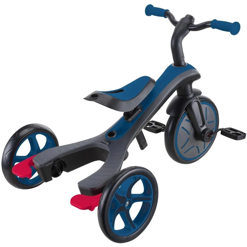 Globber Explorer 4in1 Kids Trike w/ Folding Canopy Royal Blue - Image 10
