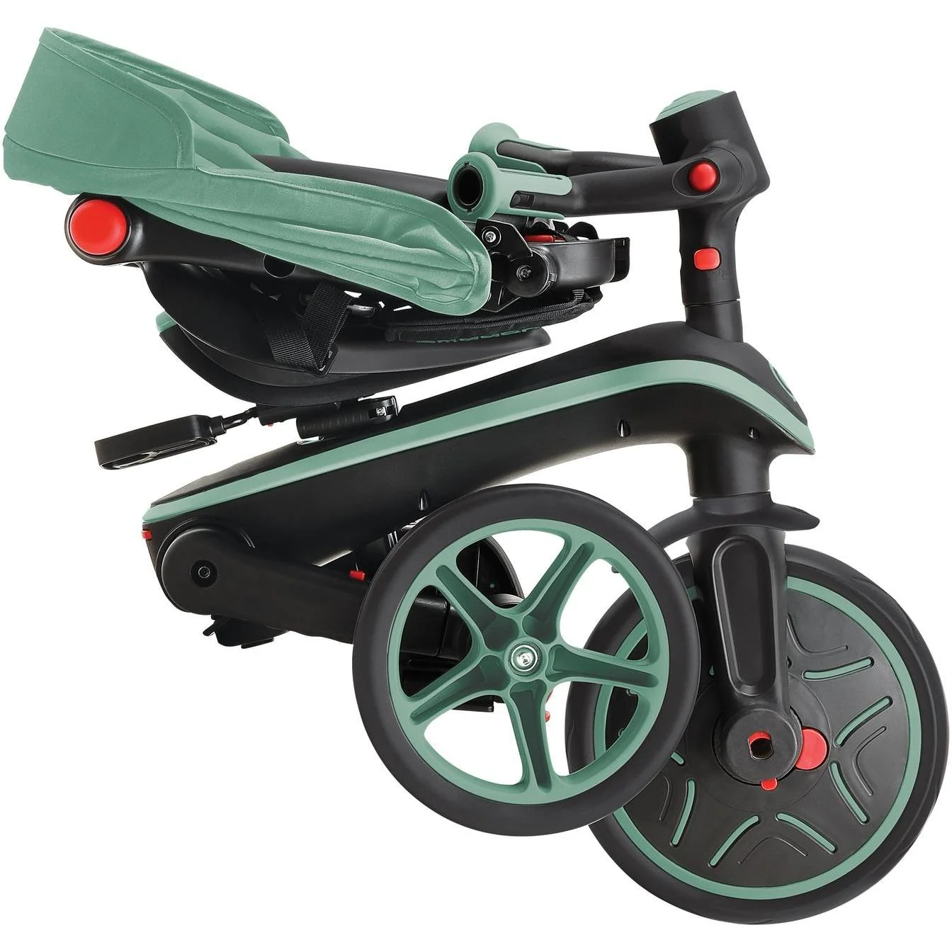 Globber Explorer Foldable 4in1 Kids Trike Olive - Image 10