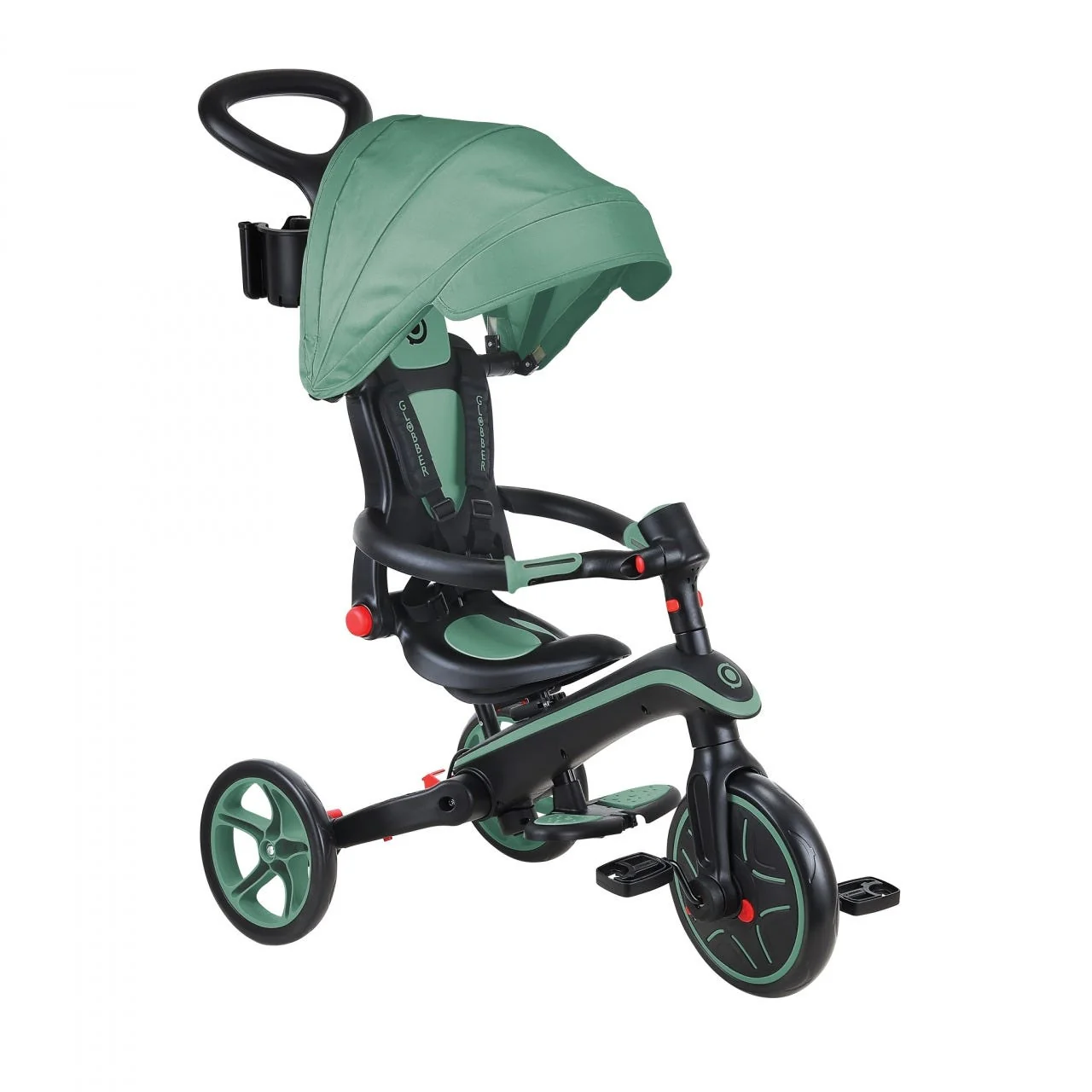 Globber Explorer Foldable 4in1 Kids Trike Olive - Image 3