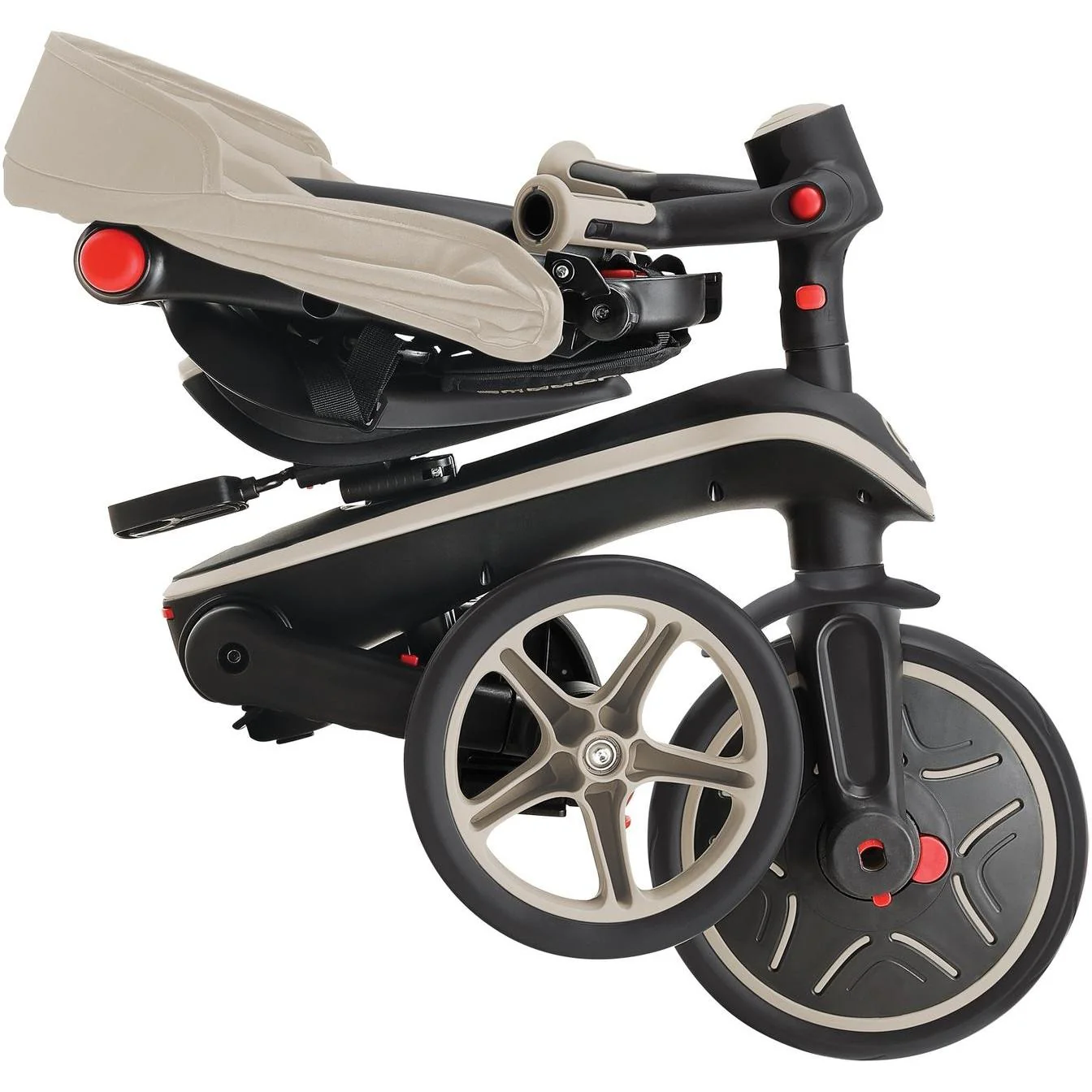 Globber Explorer Foldable 4in1 Kids Trike Taupe - Image 10