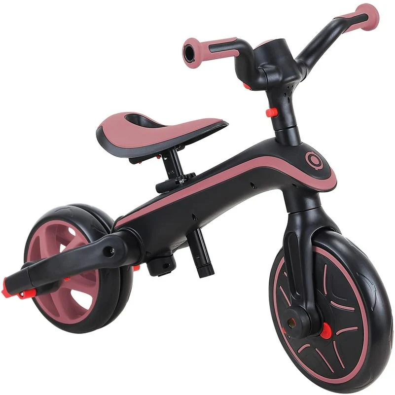 Globber Explorer Foldable 4in1 Kids Trike Deep Pastel Pink - Image 3