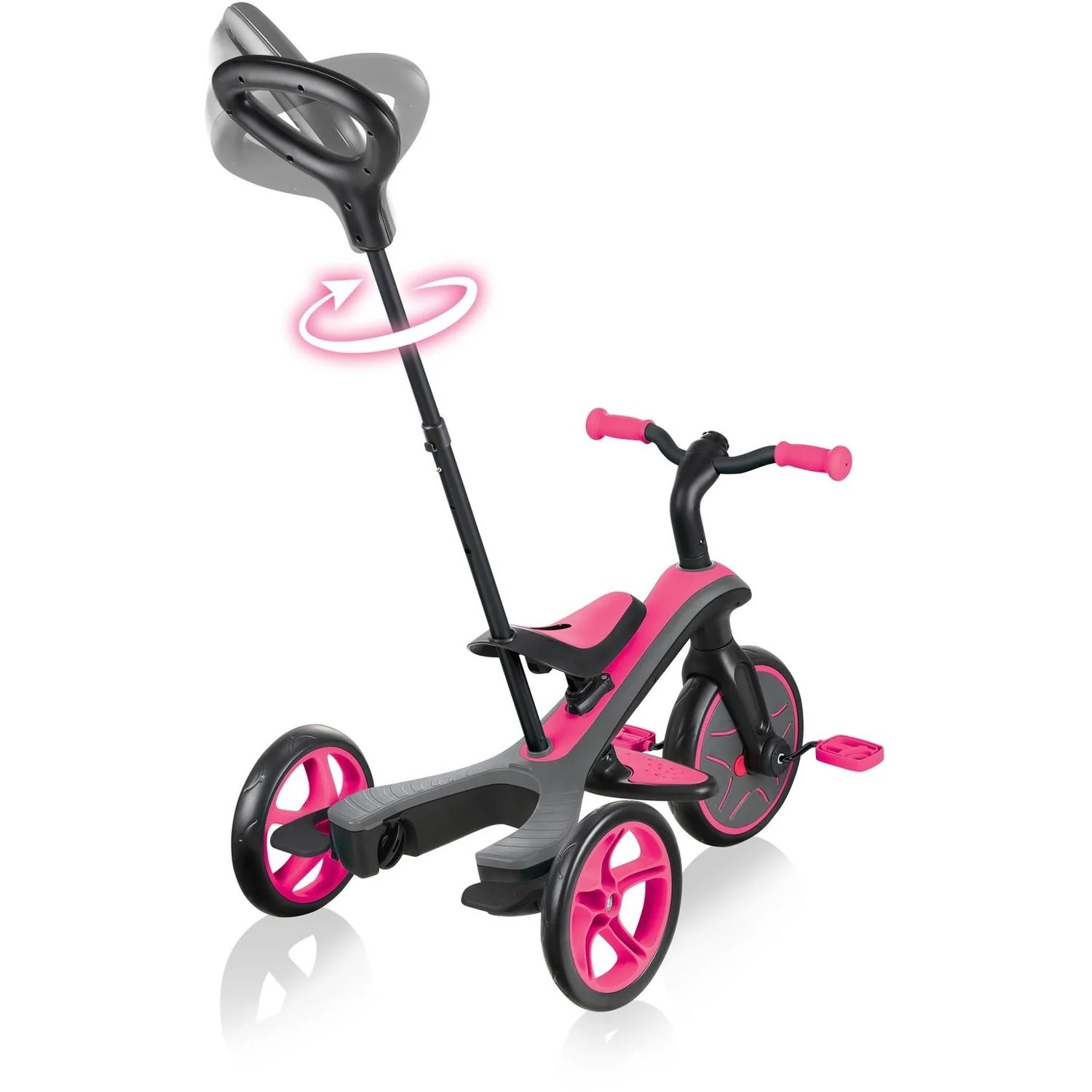 Globber Explorer 4in1 Kids Trike Fuschia Pink - Image 5