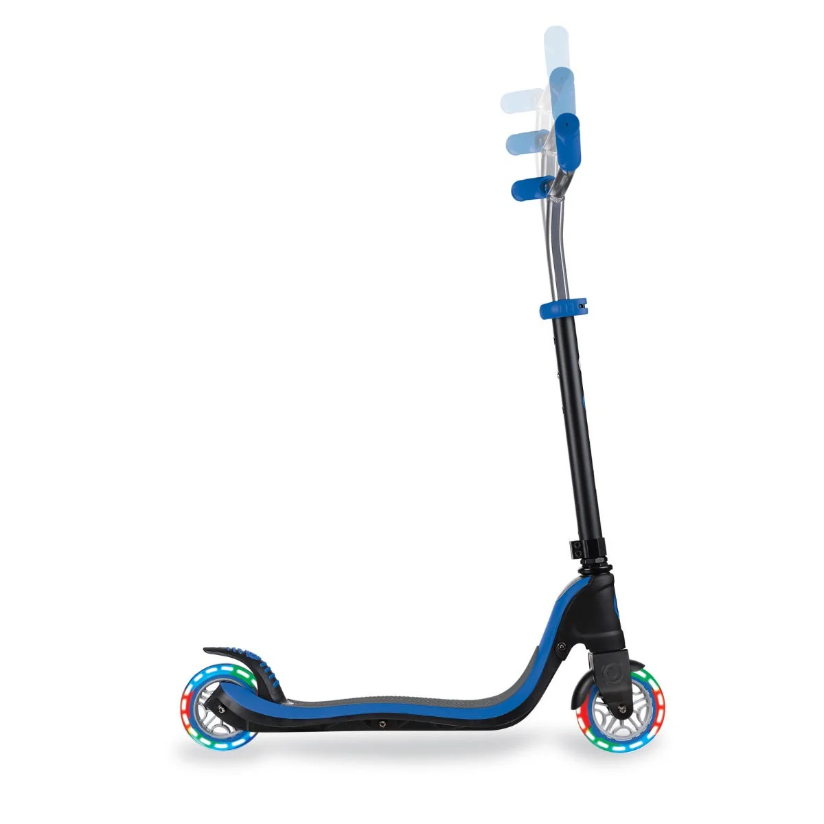 Globber Flow 125 Lights Kids Scooter Black/Blue - Image 3
