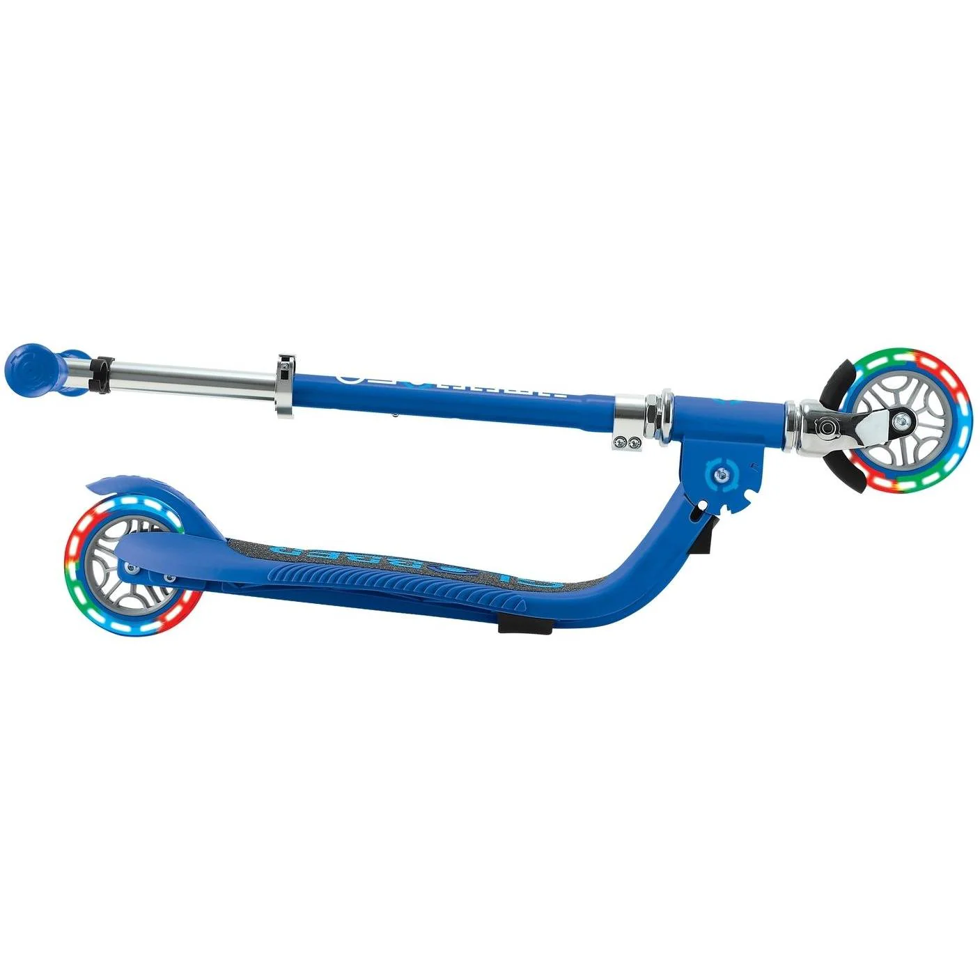 Globber Flow Foldable Junior w/ Llights 2-Wheel Kids Scooter Navy/Sky Blue - Image 6