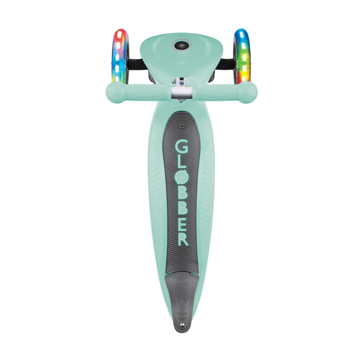 Globber Go Up Foldable Plus Lights 3 Wheel Kids Scooter Mint (Light Up Wheels) - Image 9