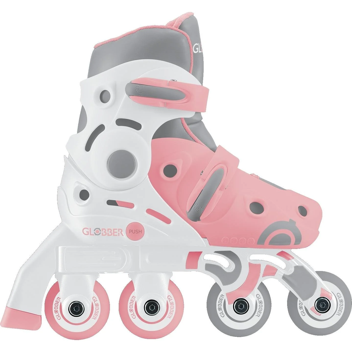 Globber Learning Inline Kids Skates 2in1 Pastel Pink - Image 5