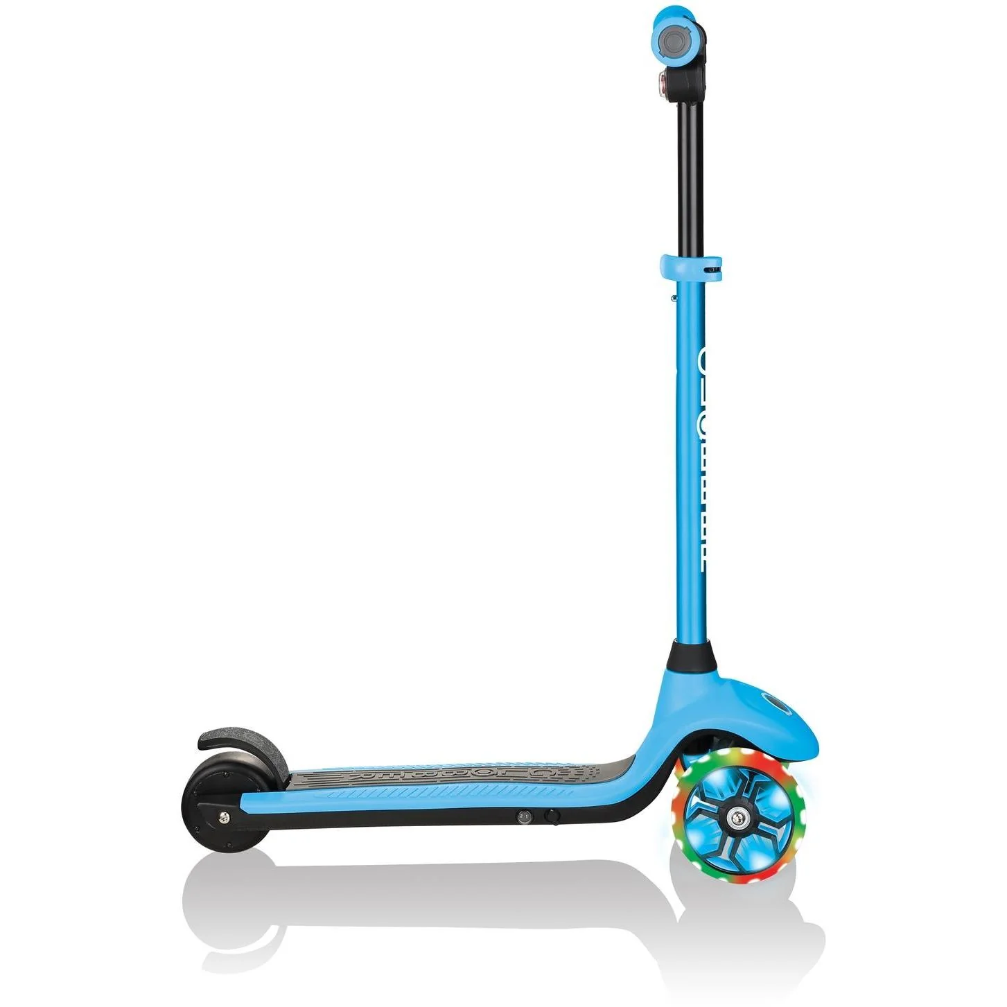 Globber One K E-Motion 4 Plus Electric Kids Scooter Sky Blue - Image 2