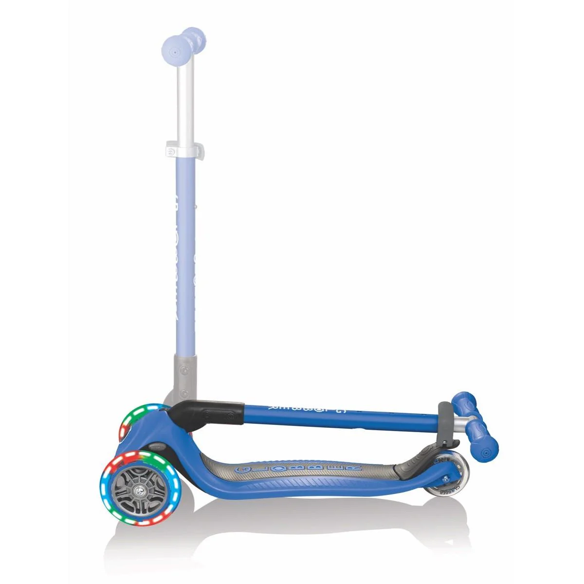Globber Primo Foldable Lights Scooter Navy Blue - Image 4