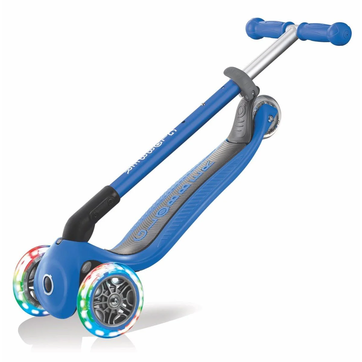 Globber Primo Foldable Lights Scooter Navy Blue - Image 6