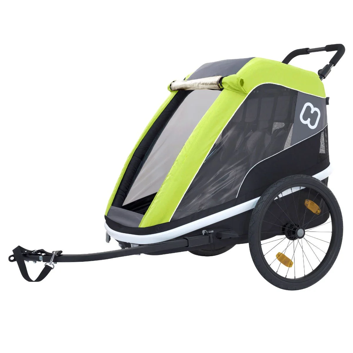 Hamax Avenida Two Trailer For 2 Children Lime