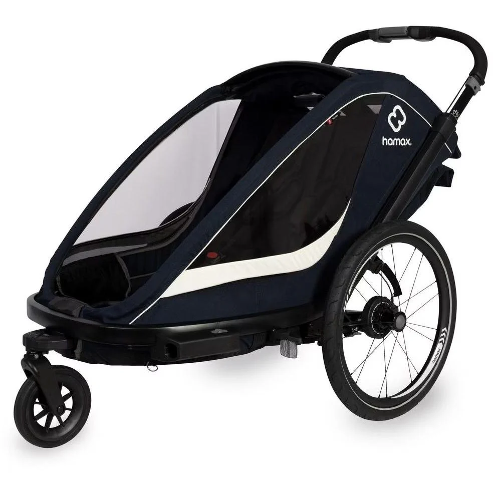 Hamax Breeze Two Child Trailer Navy - Image 7