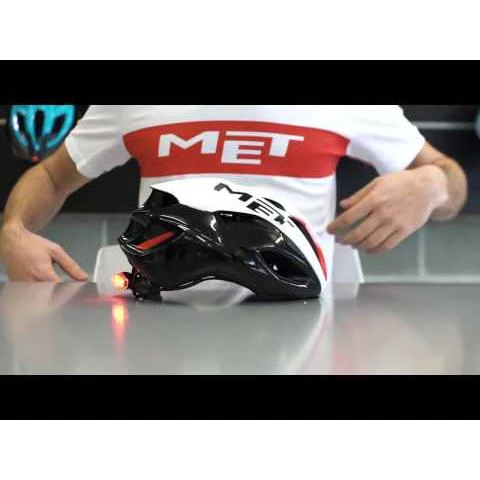 MET Rivale Helmet Black/White - Image 4