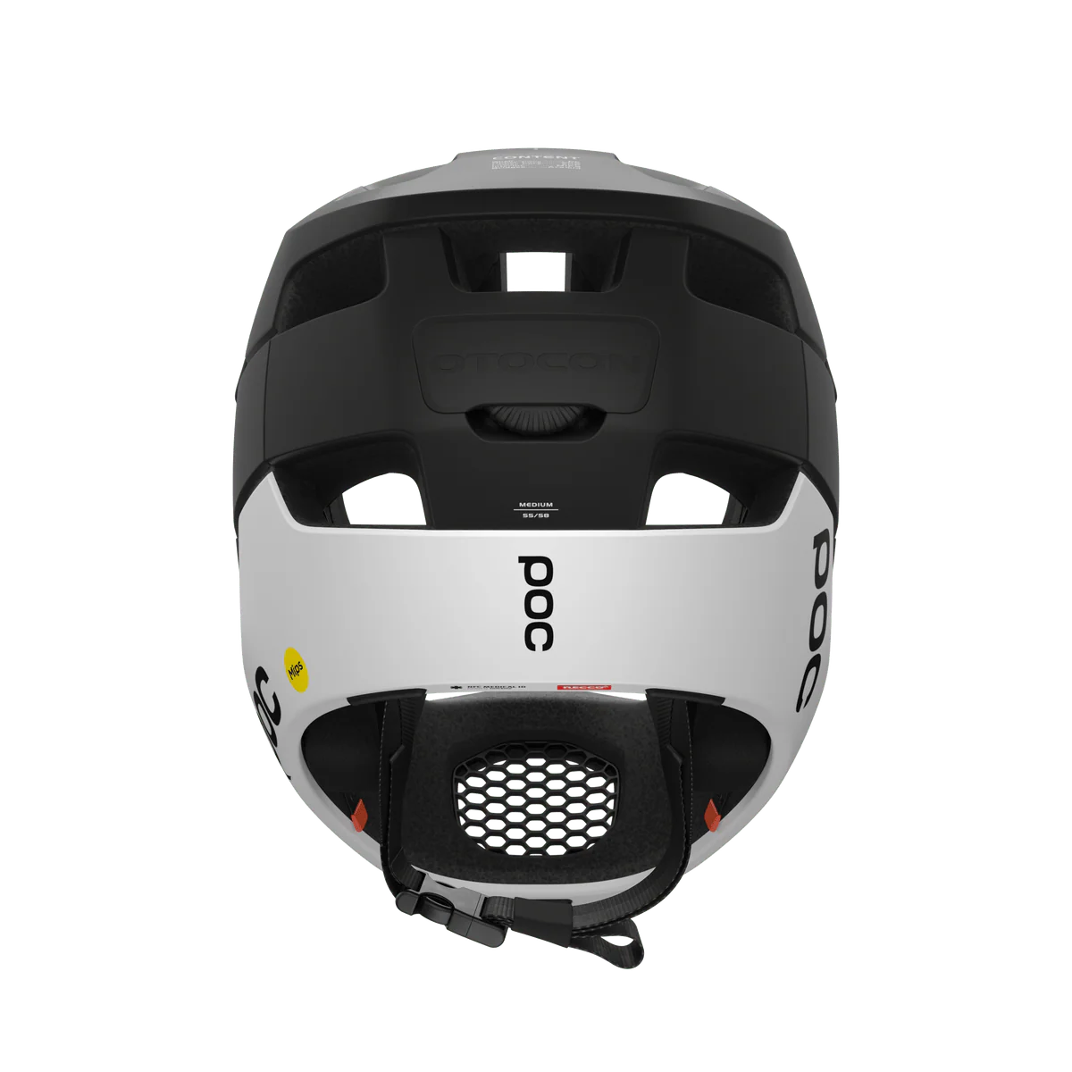 POC Otocon Race MIPS Full Face MTB Helmet Uranium Matte Black/Hydrogen White - Image 4