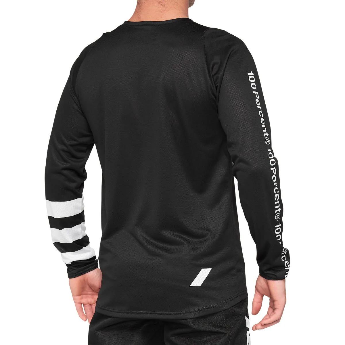 100% R-Core Long Sleeve Jersey Black/White - Image 2