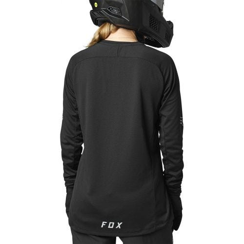 FOX Defend Women's Long Sleeve Jersey Black - Image 3