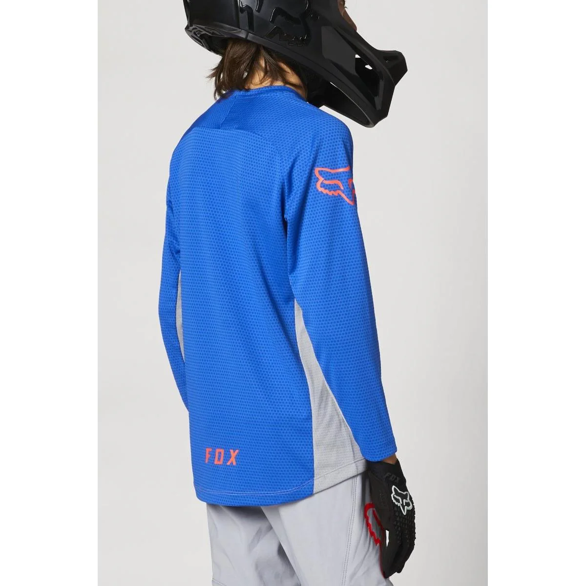 FOX Defend Long Sleeve Youth Jersey Grey - Image 3