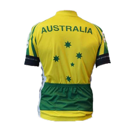 BPW Tourist Australia Short Sleeve Jersey Green/Yellow - Image 2