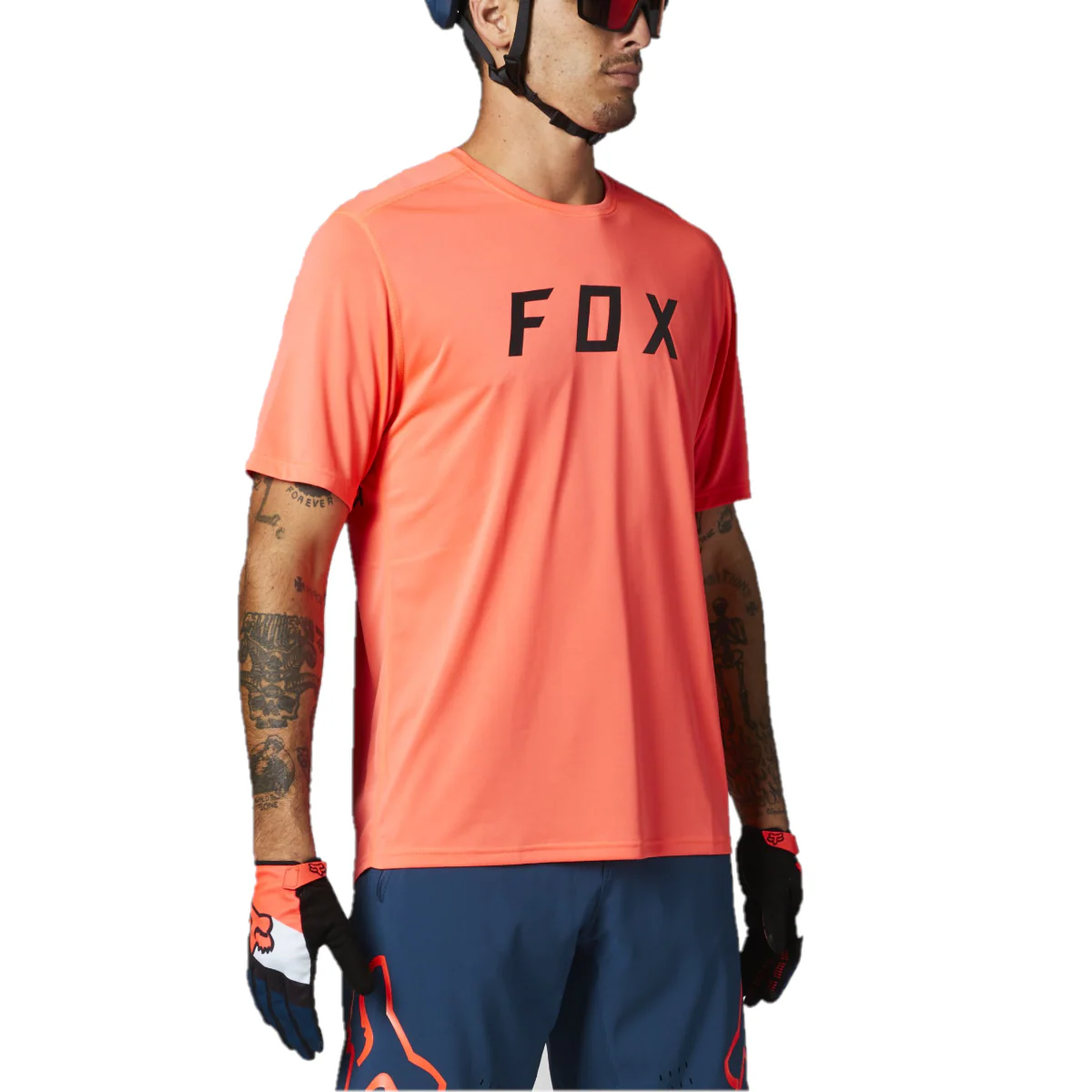FOX Ranger Block Short Sleeve Jersey Atomic Punch