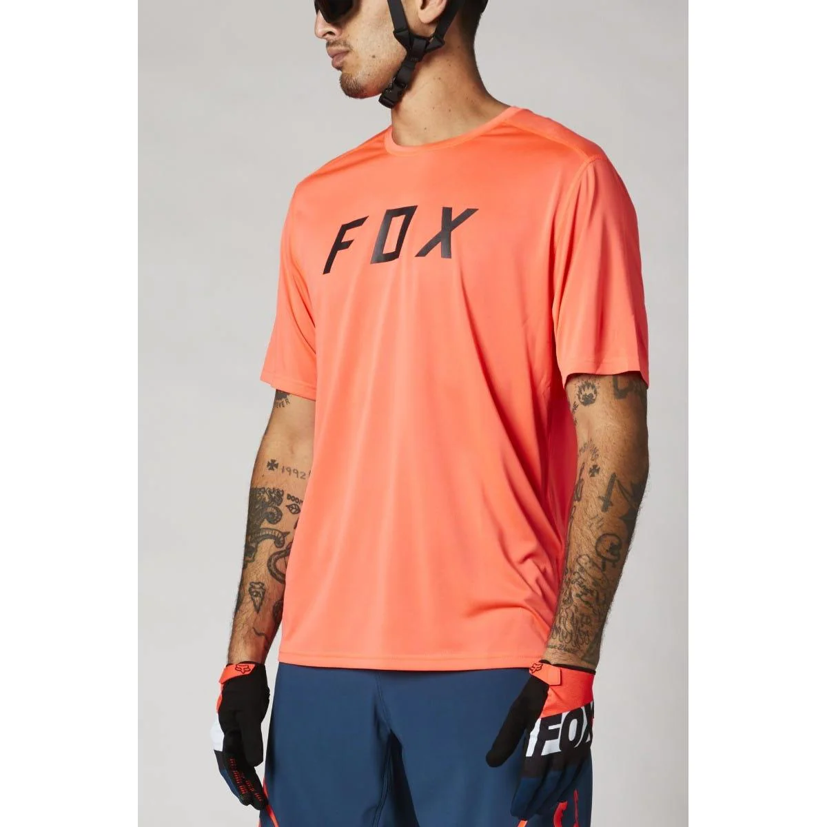 FOX Ranger Block Short Sleeve Jersey Atomic Punch - Image 3
