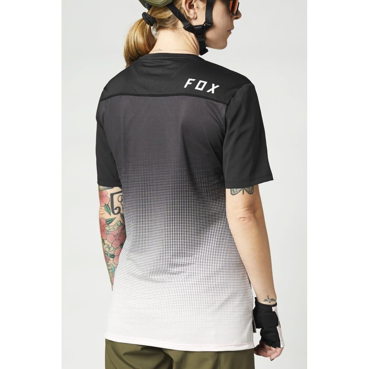FOX Flexair Short Sleeve Women's Jersey Black/Pink - Image 2