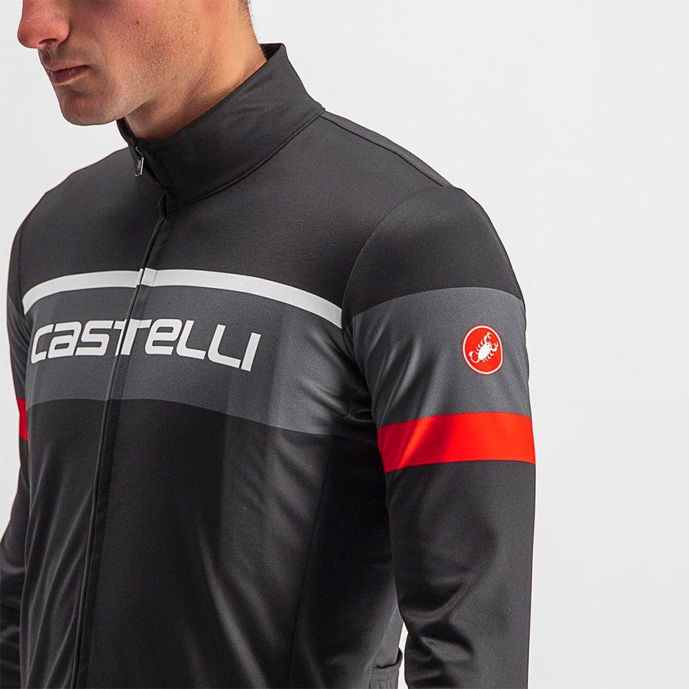 Castelli Passista Long Sleeve Jersey Black/DarkGrey/Red - Image 4