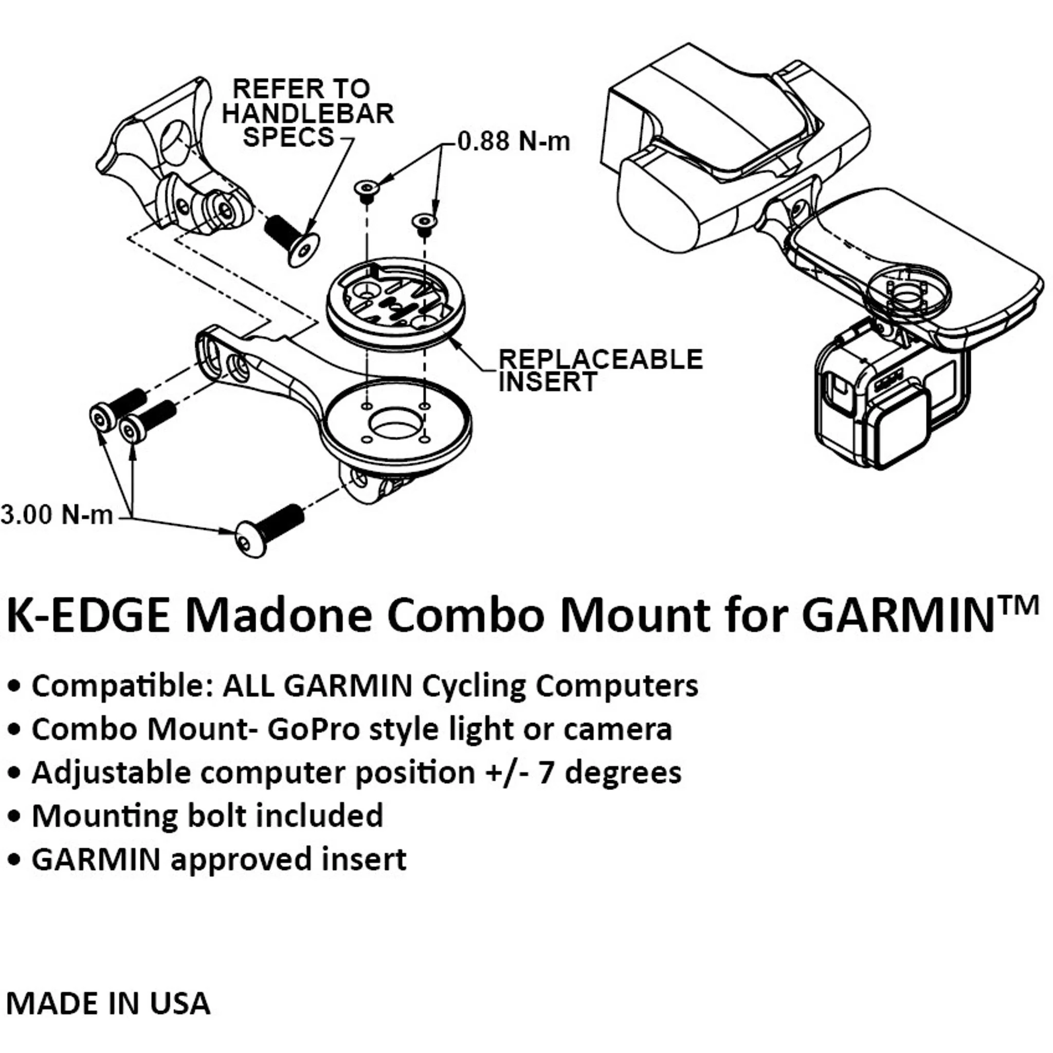 K-Edge Integrated Handlebar Mount (Trek Madone Gen 6 / Emonda) - Image 2