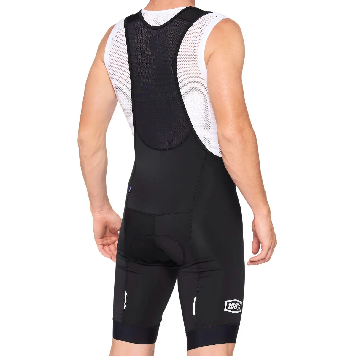 100% Exceeda Mountain Bike Bibknicks Black/White - Image 2