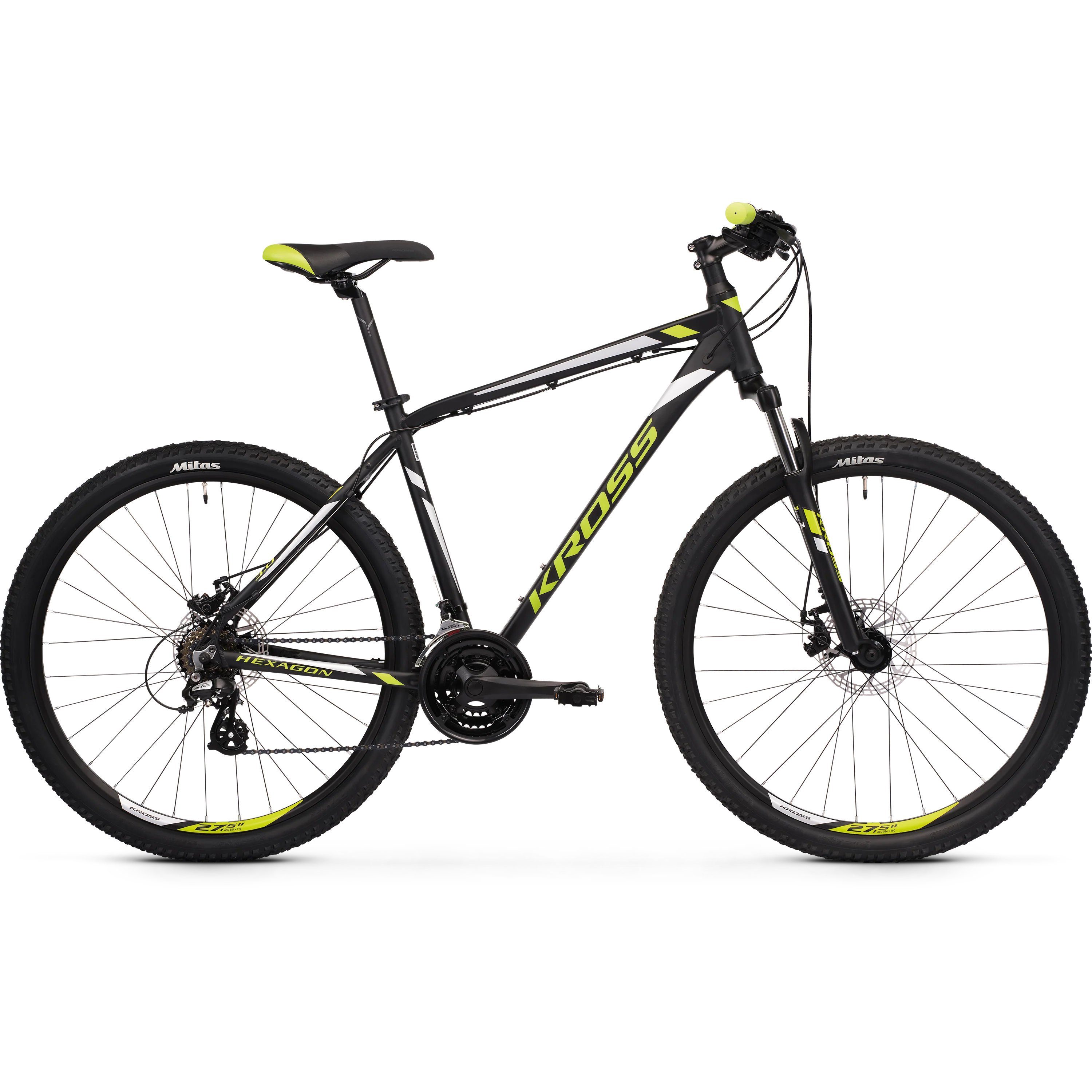 Kross Hexagon 3.0 26 Mountain Bike Black/Lime/Silver