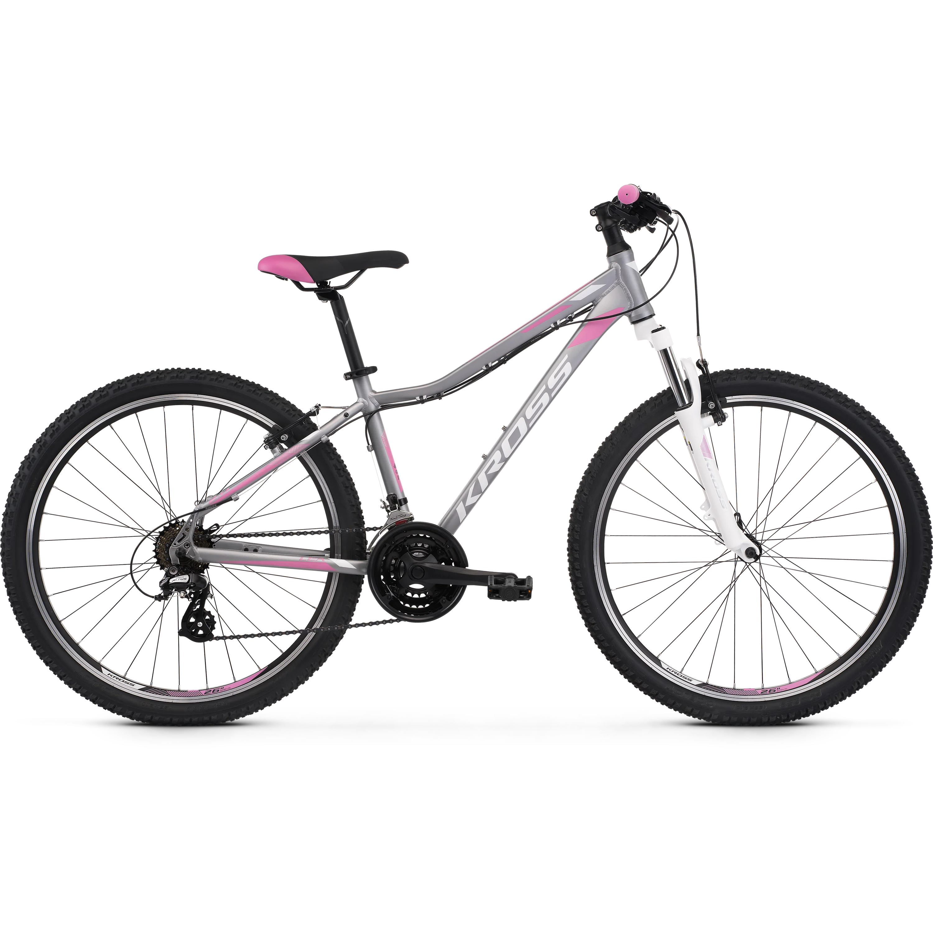 Kross Lea 2.0 26 Mountain Bike Silver/White/Pink