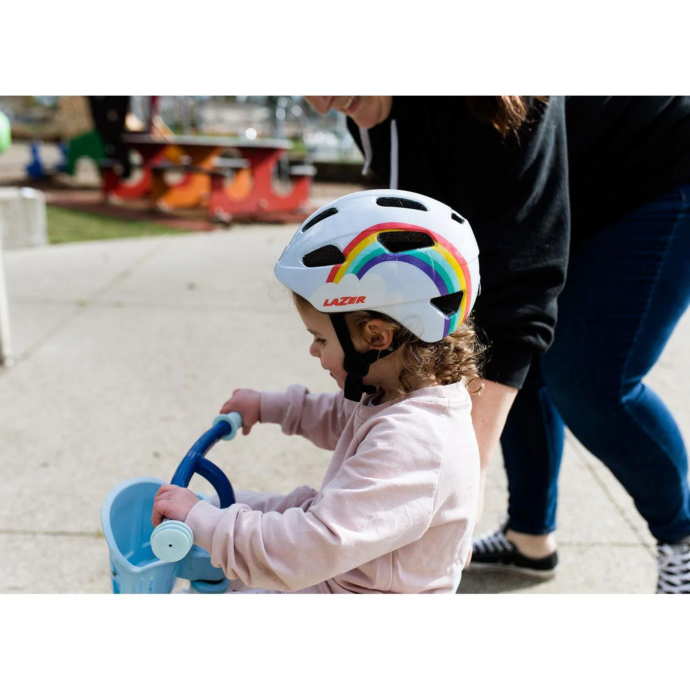 Lazer PNut KinetiCore Toddler Helmet Rainbow (46 - 52cm) - Image 7