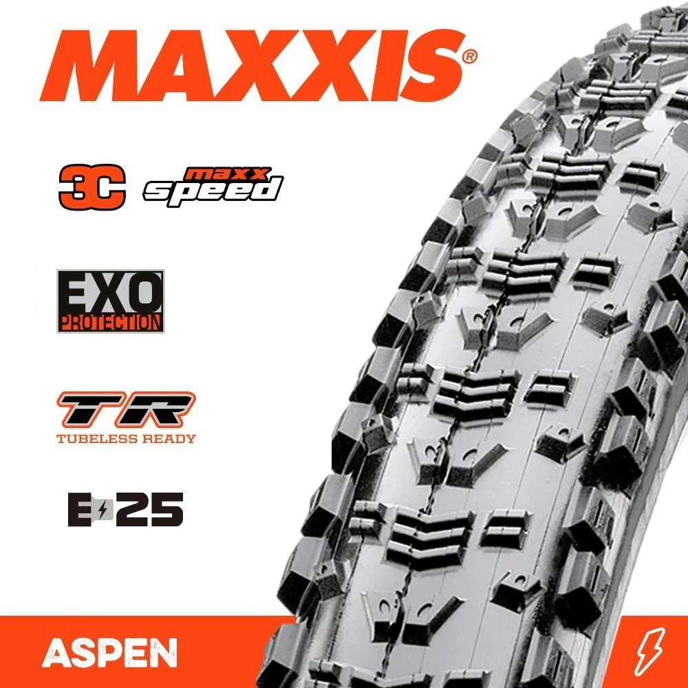 Maxxis Aspen MaxxSpeed EXO TR Folding MTB Tyre 27.5 x 2.25'' 120TPI - Image 2