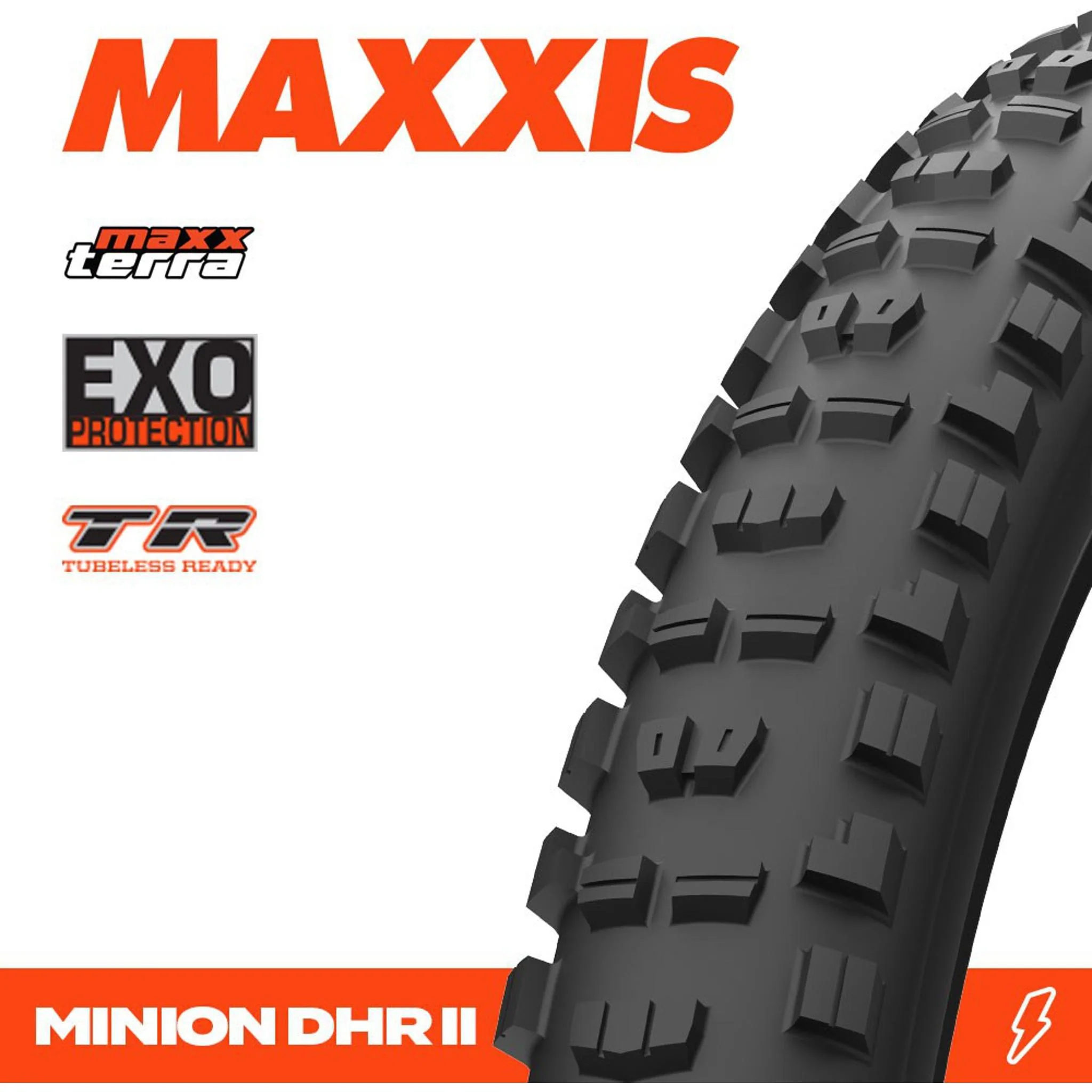 Maxxis Minion DHR II TR WT 3C MaxxTerra EXO Folding MTB Tyre 29x2.4'' - Image 2
