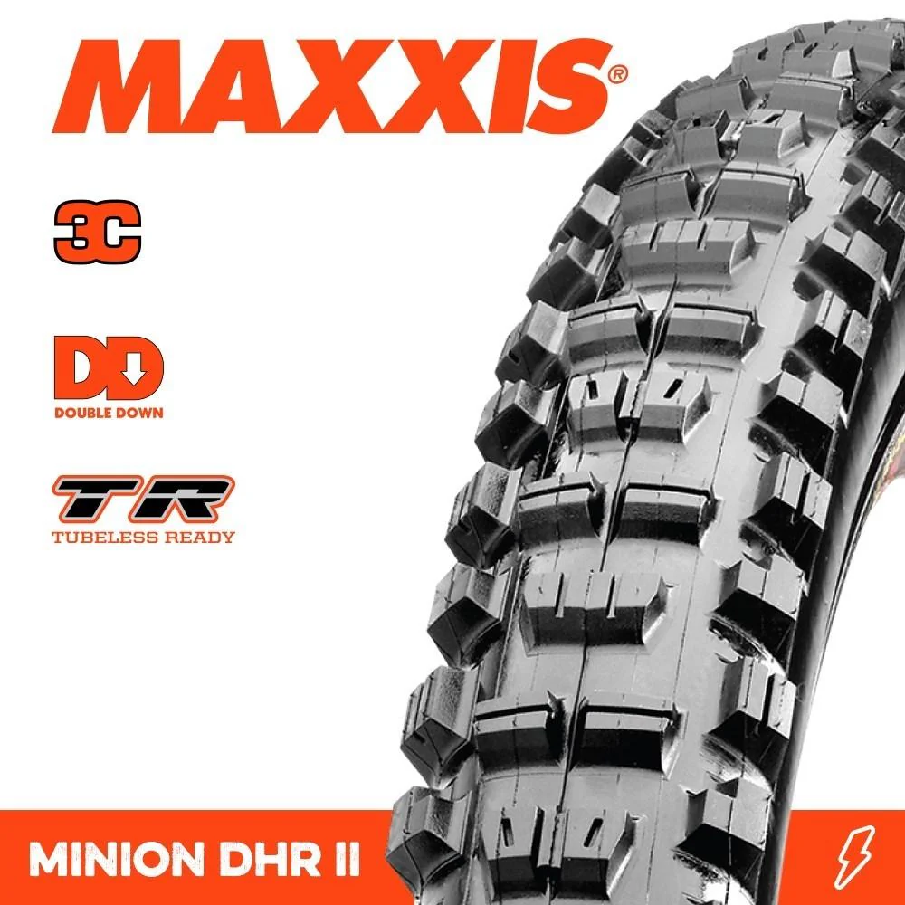 Maxxis Minion DHR II 3CT DD TR Folding MTB Tyre 29 x 2.6'' 2x120TPI - Image 4
