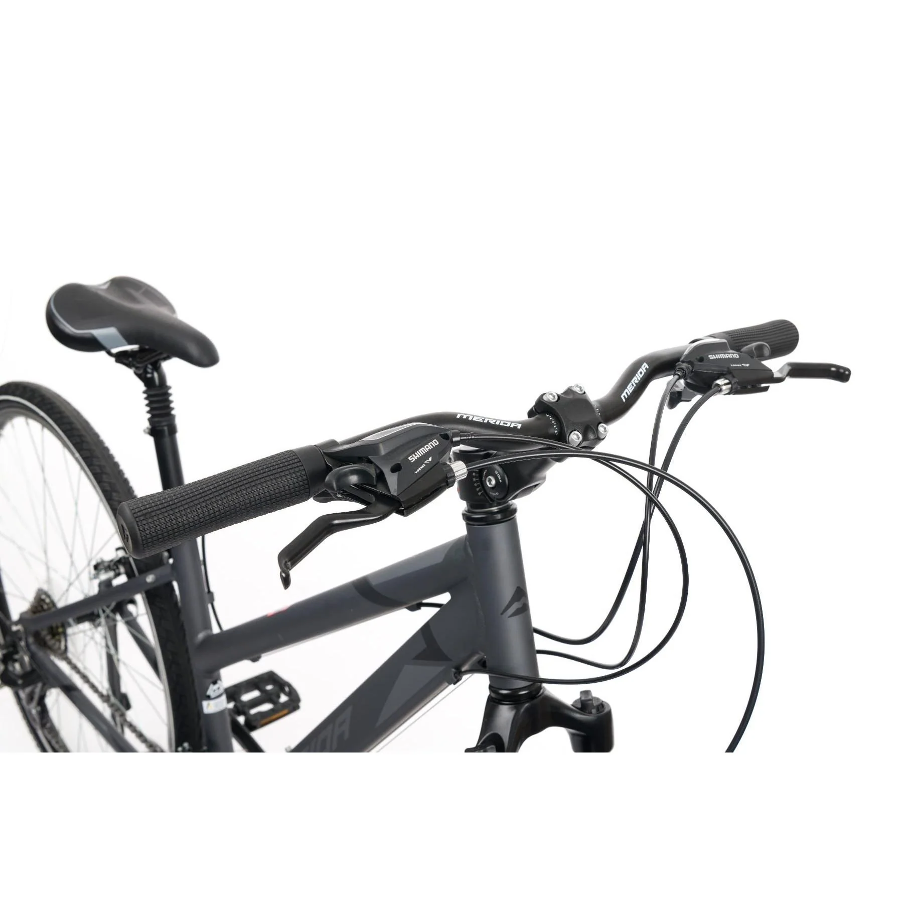 Merida Crossway 10 V Hybrid Bike Silk Anthracite/Grey/Black - Image 2
