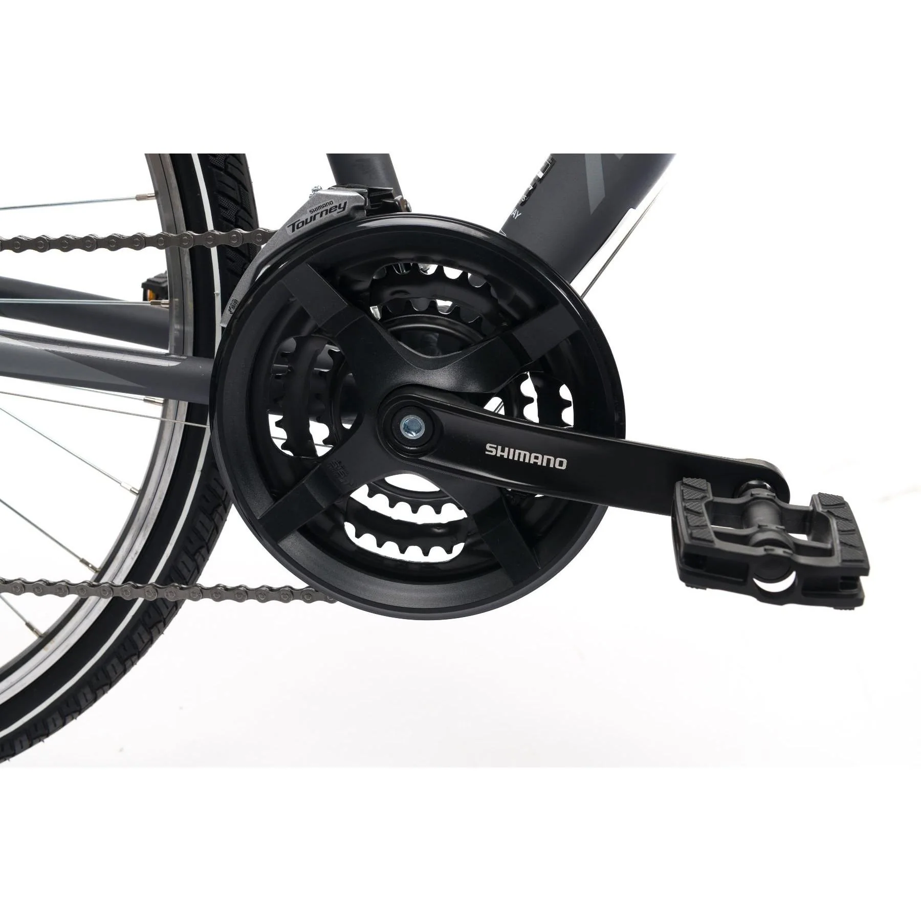 Merida Crossway 10 V Hybrid Bike Silk Anthracite/Grey/Black - Image 8