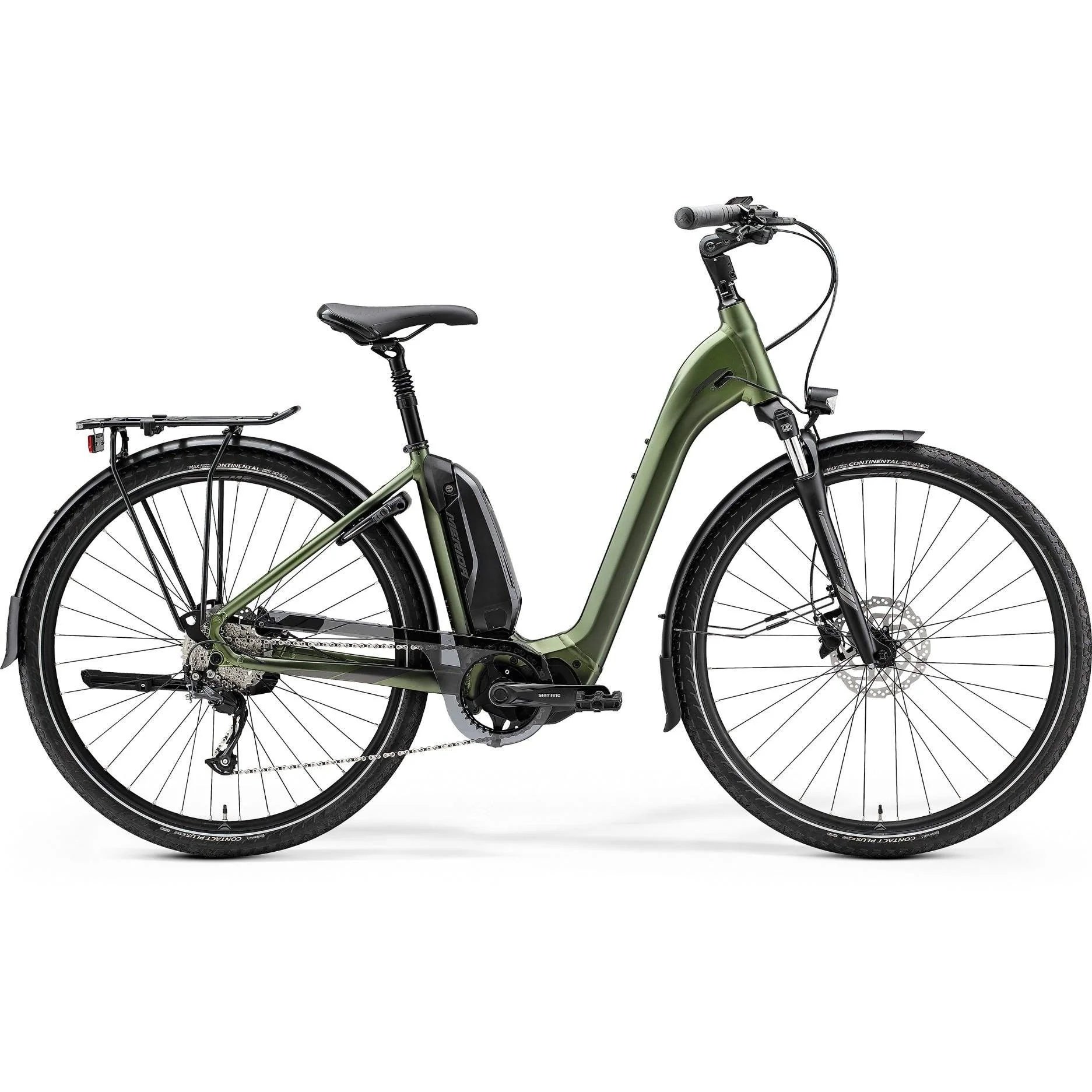 Merida eSpresso City 300 EQ 504Wh Electric Hybrid Bike Silk Green/Grey