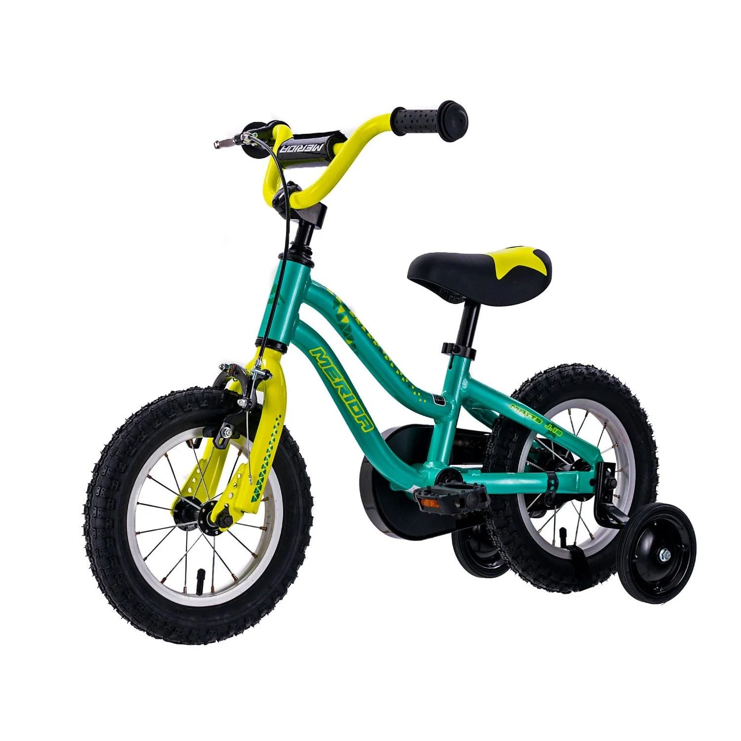 Merida Matts J12 - 12'' Kids Bike Silk Teal/Yellow - Image 4