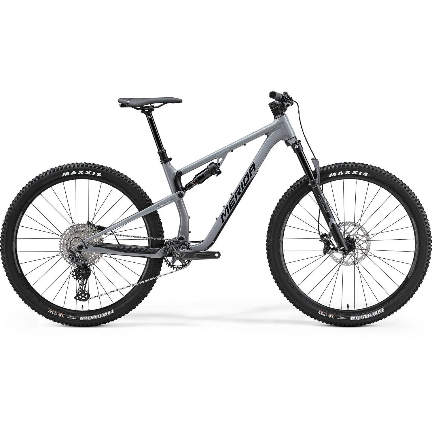 Merida One-Twenty 600 Dual Suspension Mountain Bike Silk Cool Grey Black/Silver