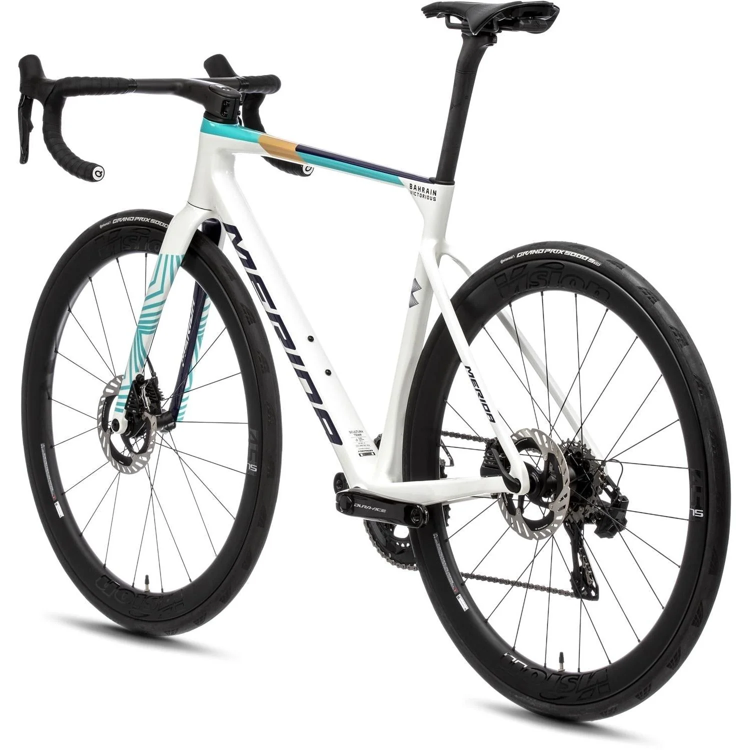 Merida Scultura Team Road Bike Teal/Pearl Blue - Image 5