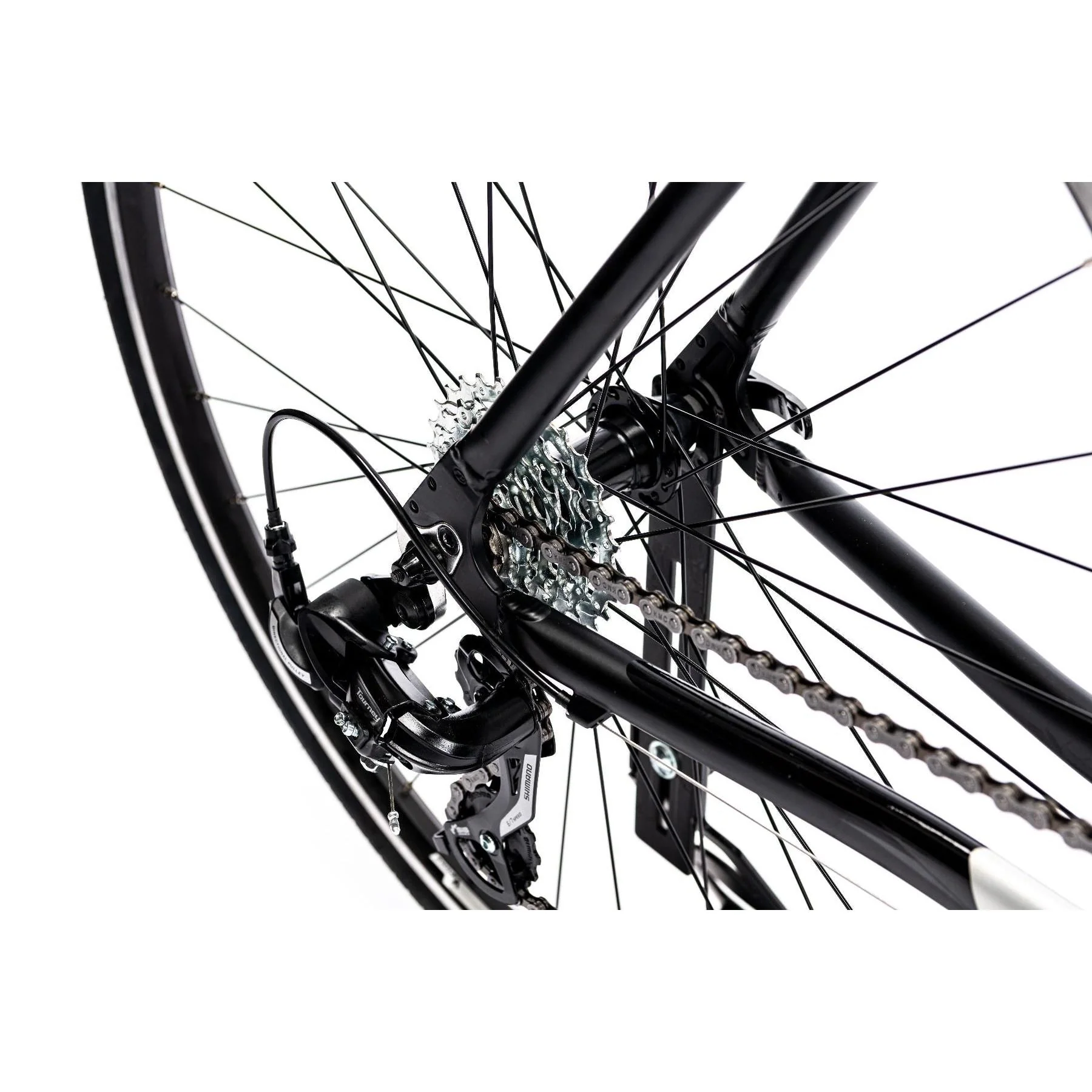 Merida Speeder 10 V Flat Bar Road Bike Matt Black/Silver - Image 7