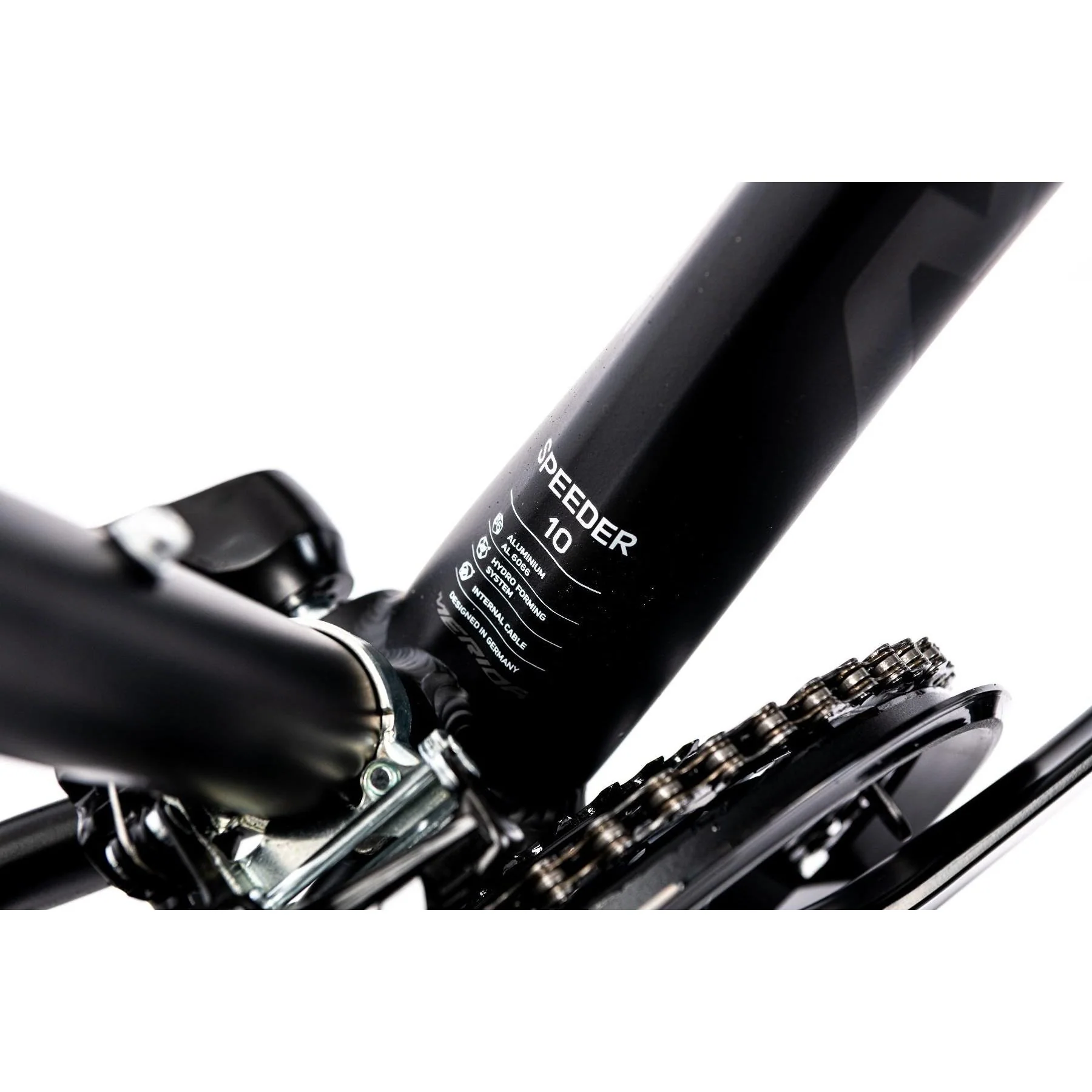Merida Speeder 10 V Flat Bar Road Bike Matt Black/Silver - Image 8