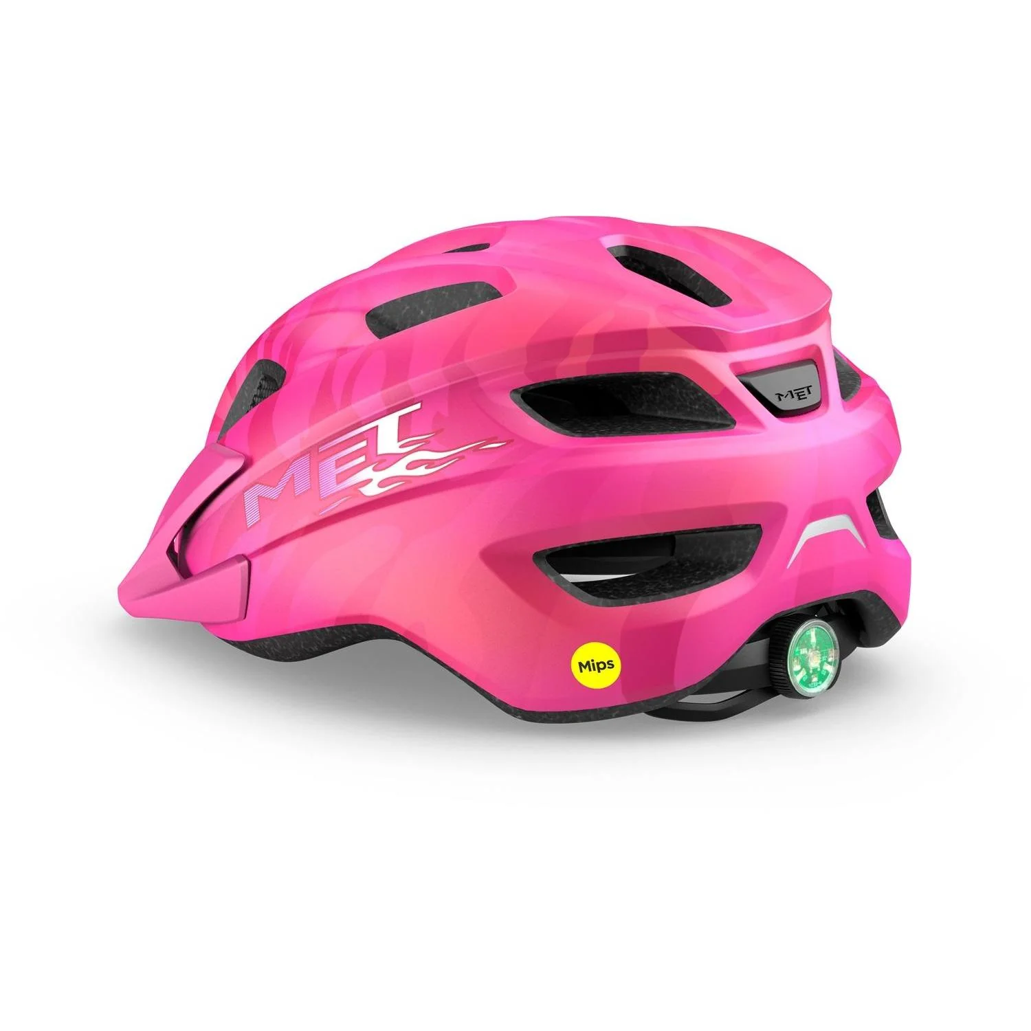 MET Crackerjack MIPS Kids Helmet Pink/Matt with LIGHT - Image 3