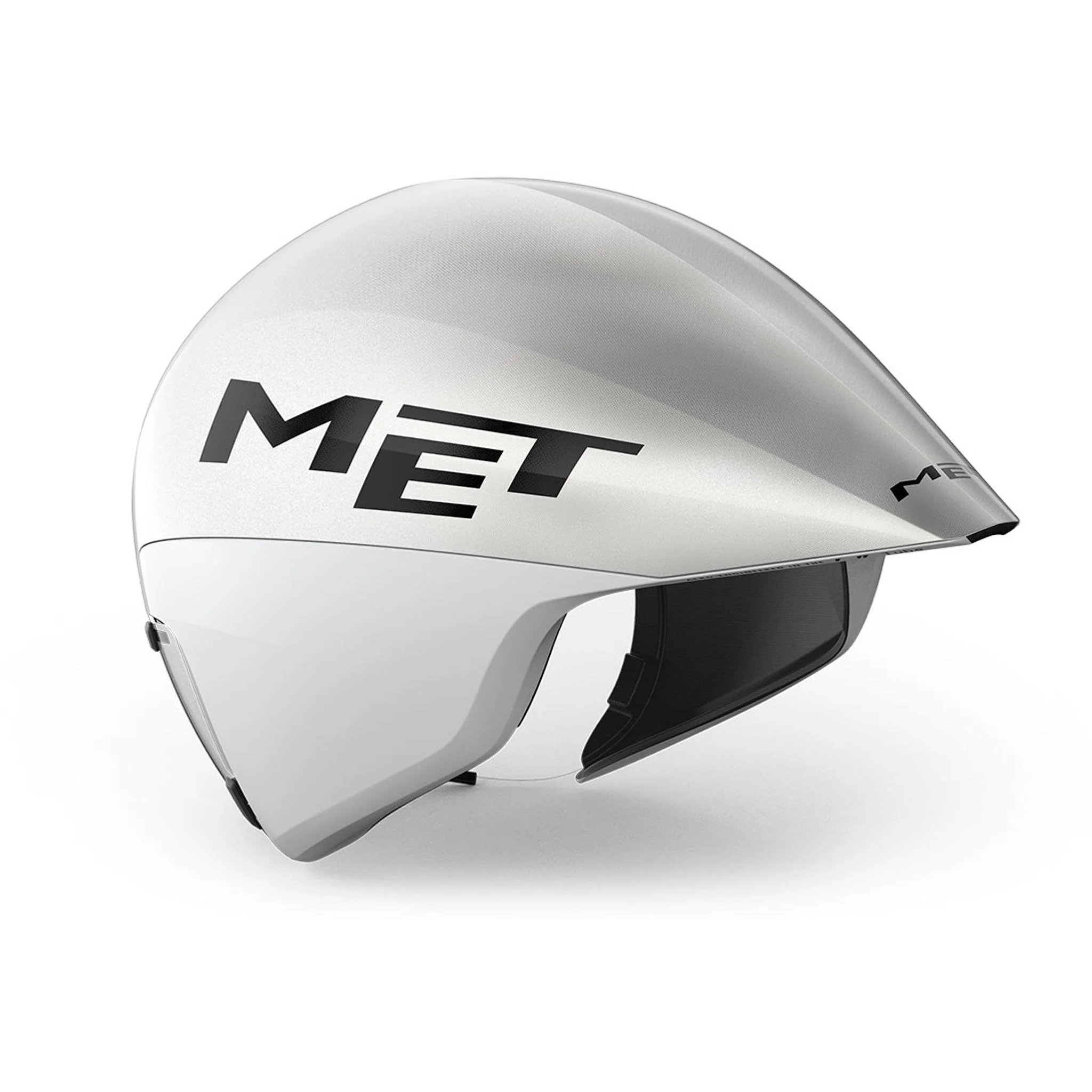 MET Drone Wide Body II Aero Road Helmet White Metallic/Glossy - Image 3
