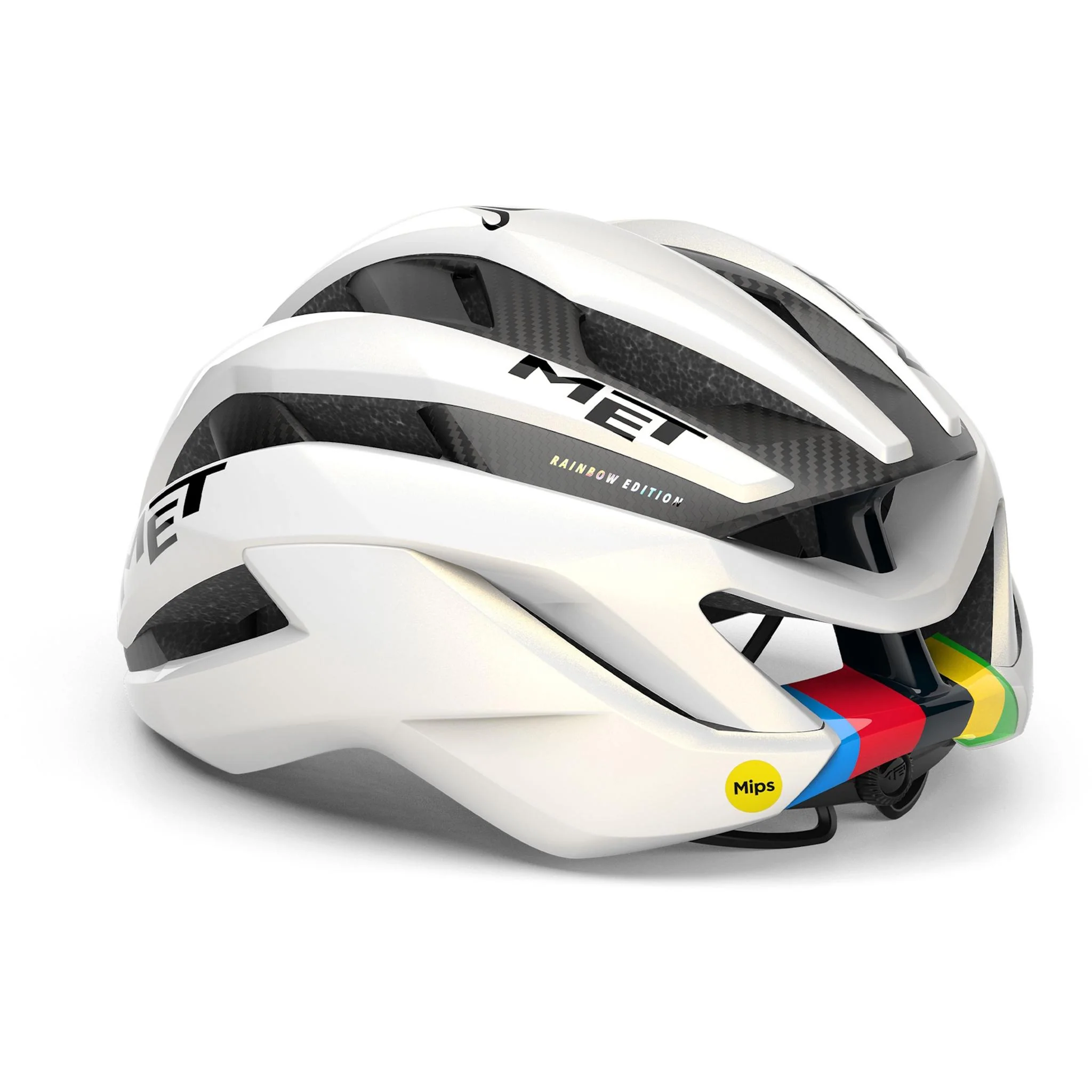 MET Trenta 3K Carbon MIPS Road Helmet Rainbow Ltd Edition - Image 3