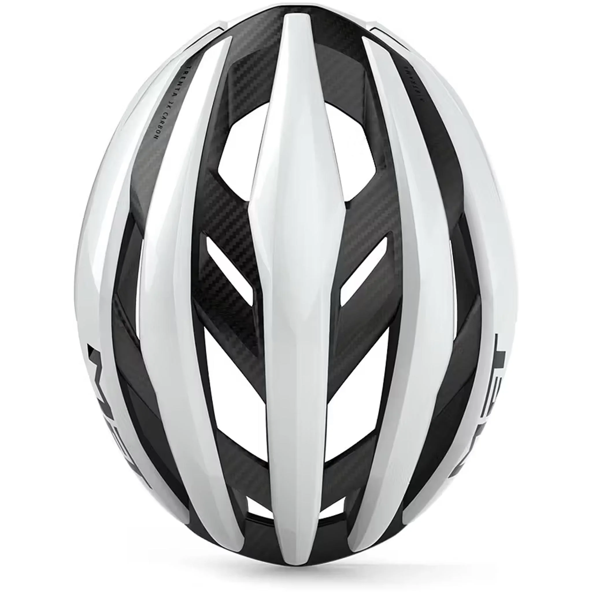MET Trenta 3K Carbon MIPS Road Helmet Glossy White - Image 5