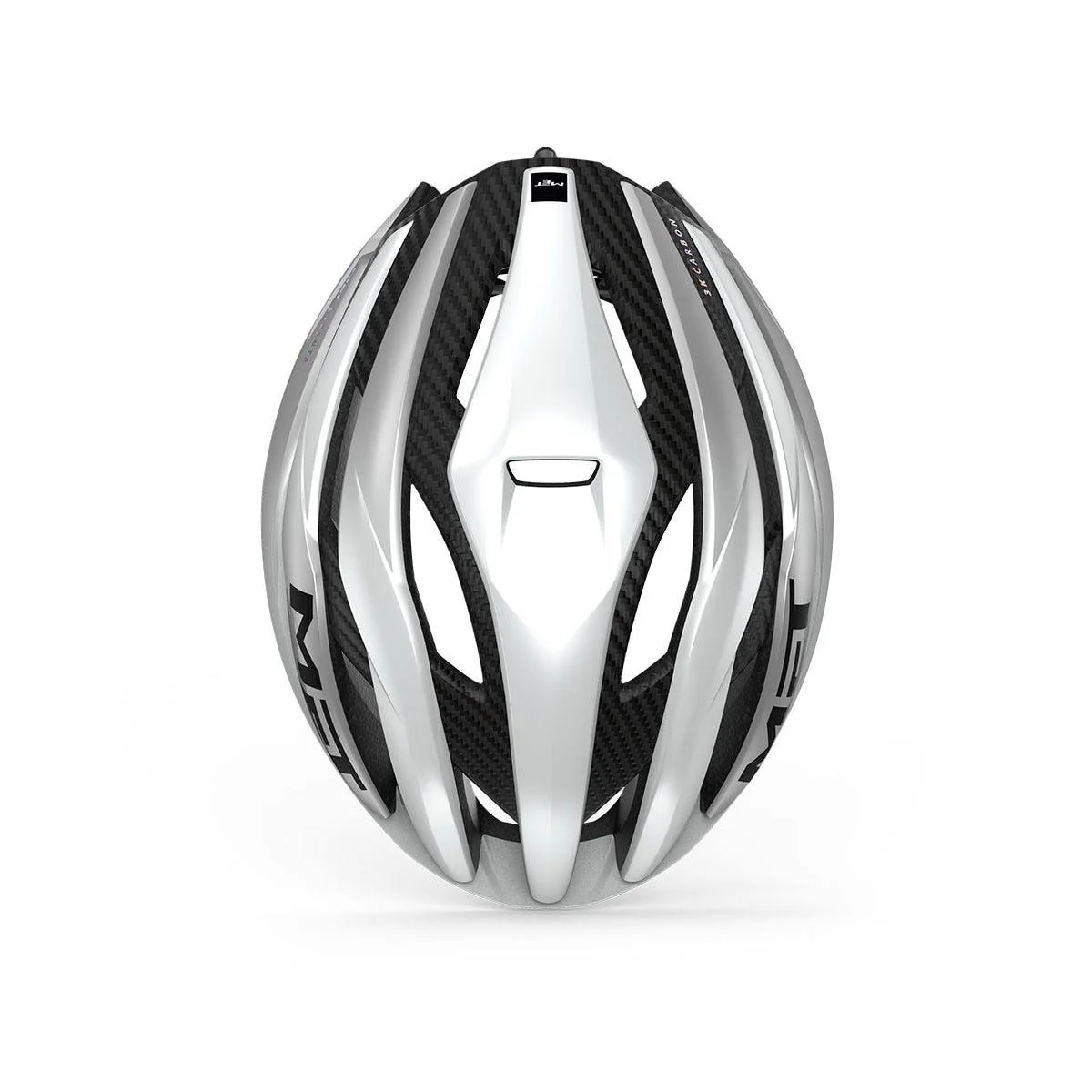 MET Trenta 3K Carbon MIPS Road Helmet White/Silver - Image 4