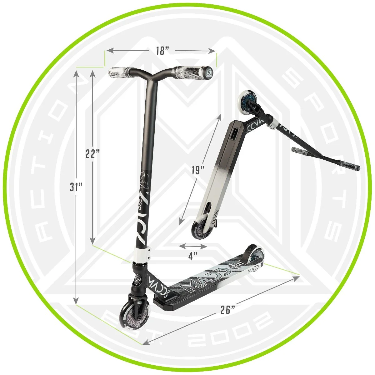 MGP Kick Pro Kids Scooter Black/Silver - Image 5