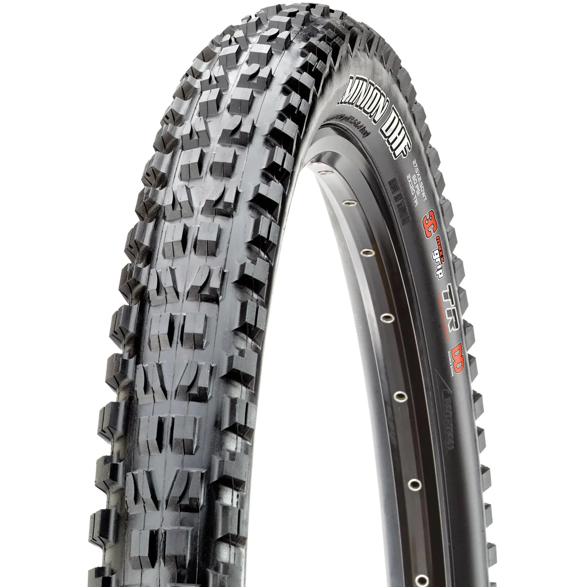 Maxxis Minion DHF 3C MaxxGrip DH TR 60x2TPI Folding MTB Tyre 27.5x2.50'' Black