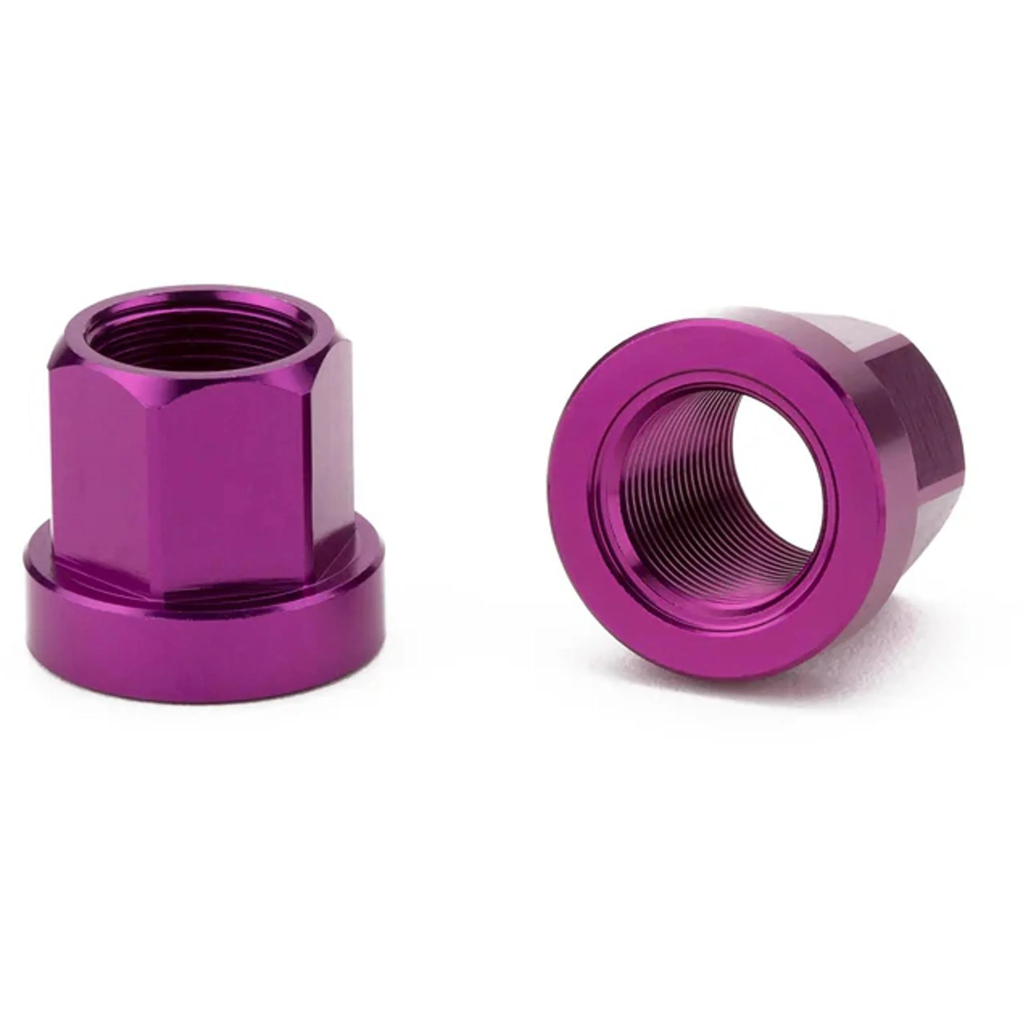 Mission BMX Alloy 14mm Axle Nuts Pair Purple - Image 2