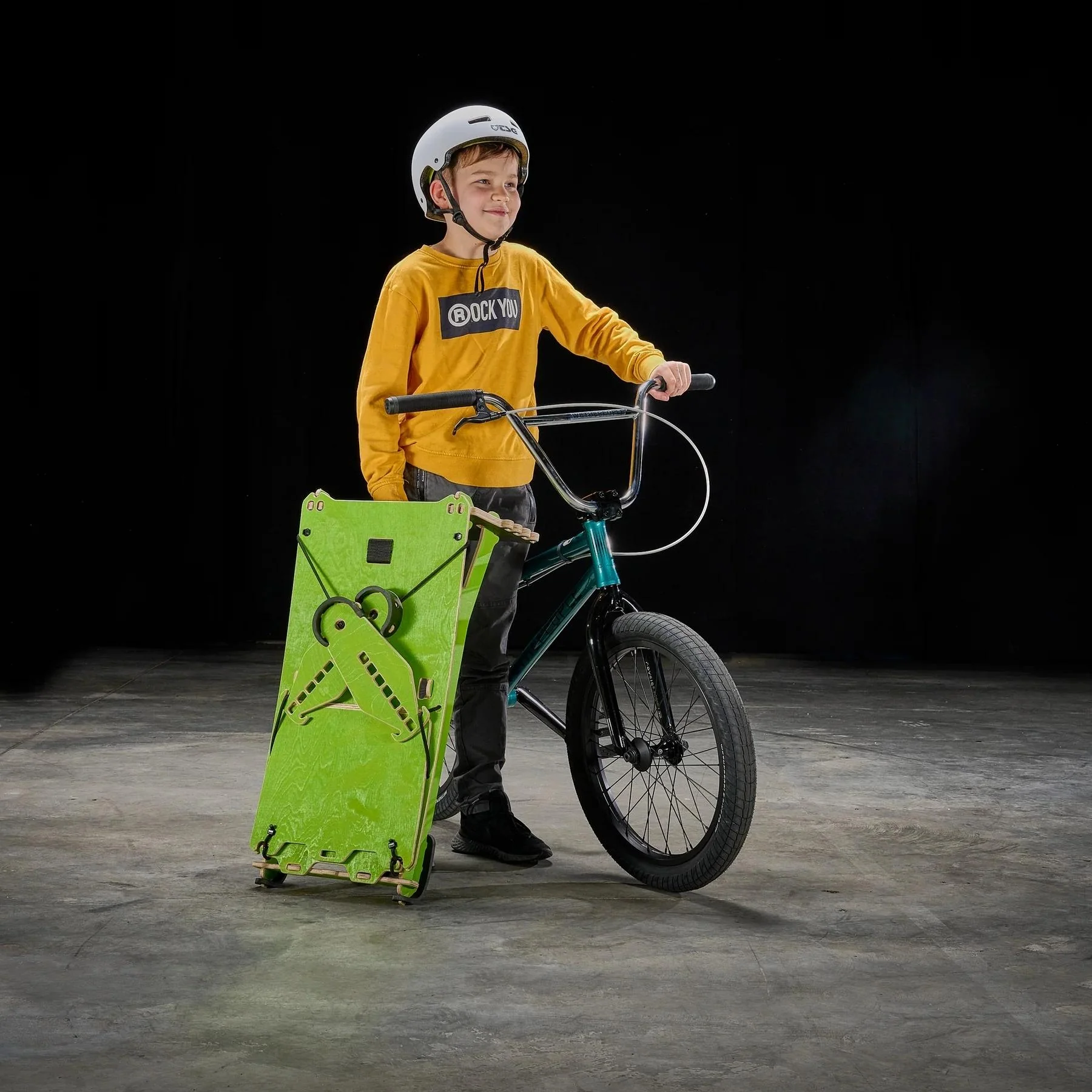 MTB Hopper Intro Portable Kicker Ramp Green - Image 9